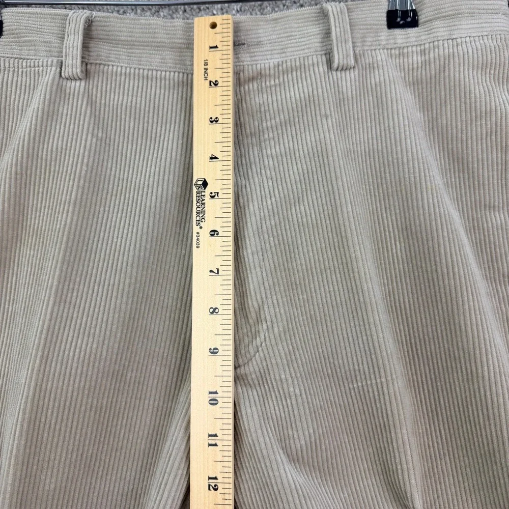 Banana Republic Size 35x32 Beige Corduroy Pants Flat Front Preppy Heritage